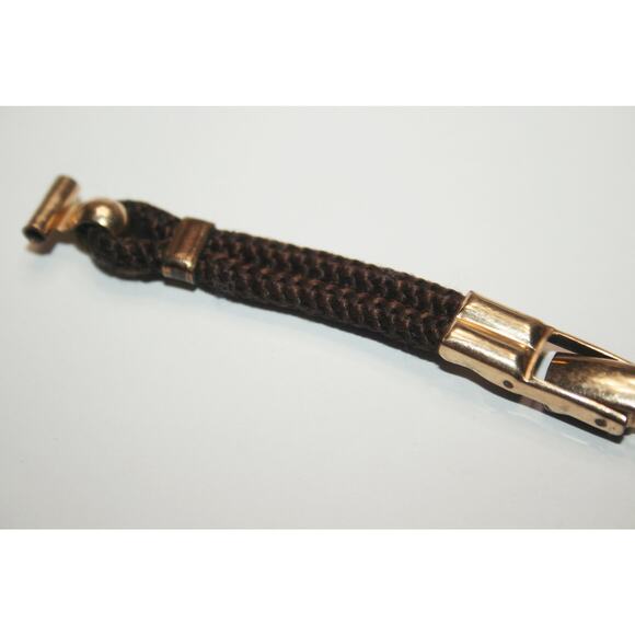 Antique Edwardian Rolled Gold Woven Human Hair Mourning Wrist Watch Band main image 6